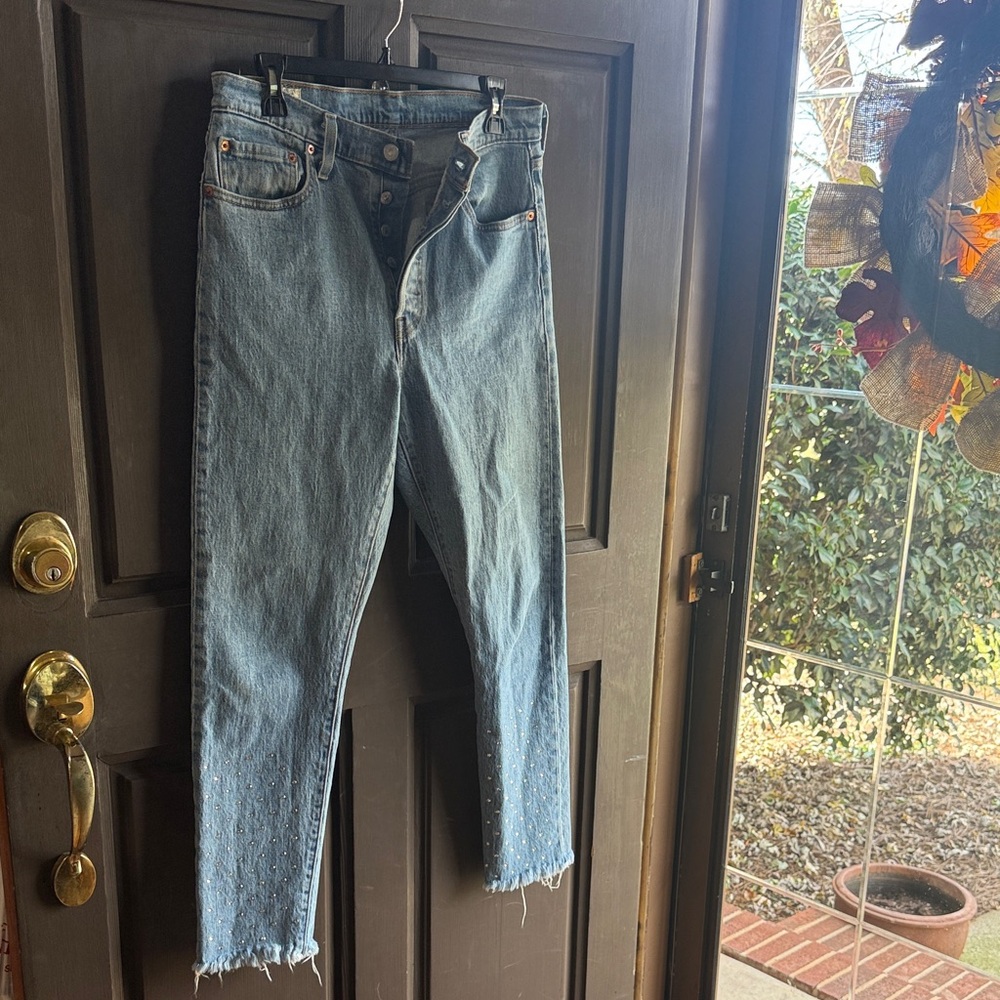 Levi’s 501 Sequin Straight Leg Jeans
